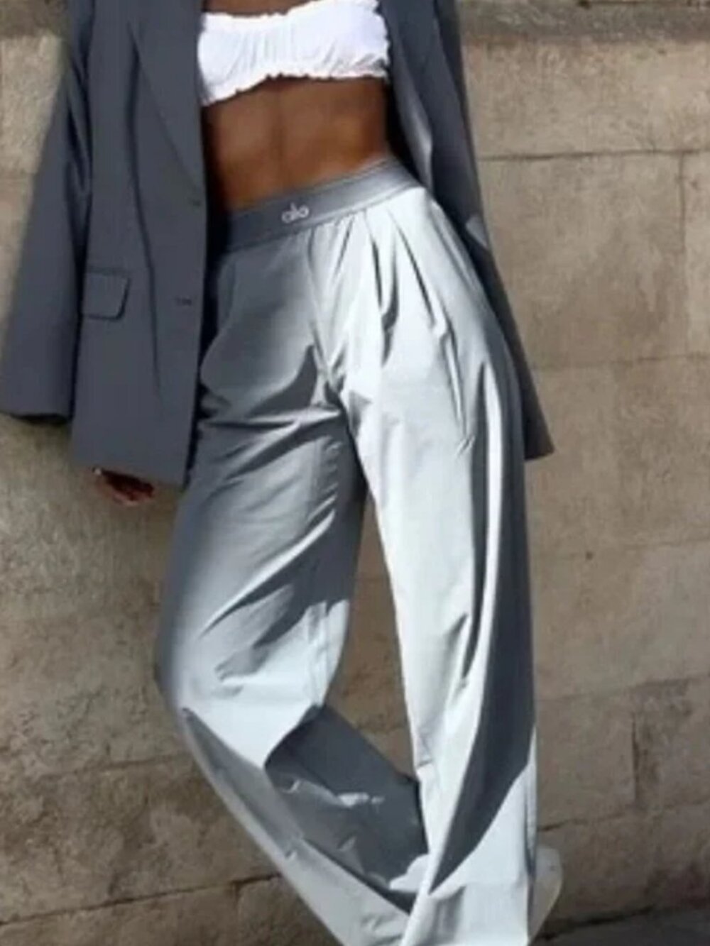 NWT💙 ALO Yoga Suit Up Trouser Steel Grey 💙Casual/Cool Girl (Regular) - Picture 7 of 7